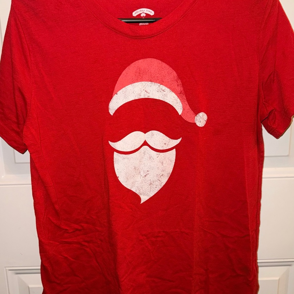 Holiday Time Red Santa Graphic Tee